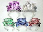 TS52001    FOIL TIARA WITH GLITTERING "HAPPY NEW YEAR"  